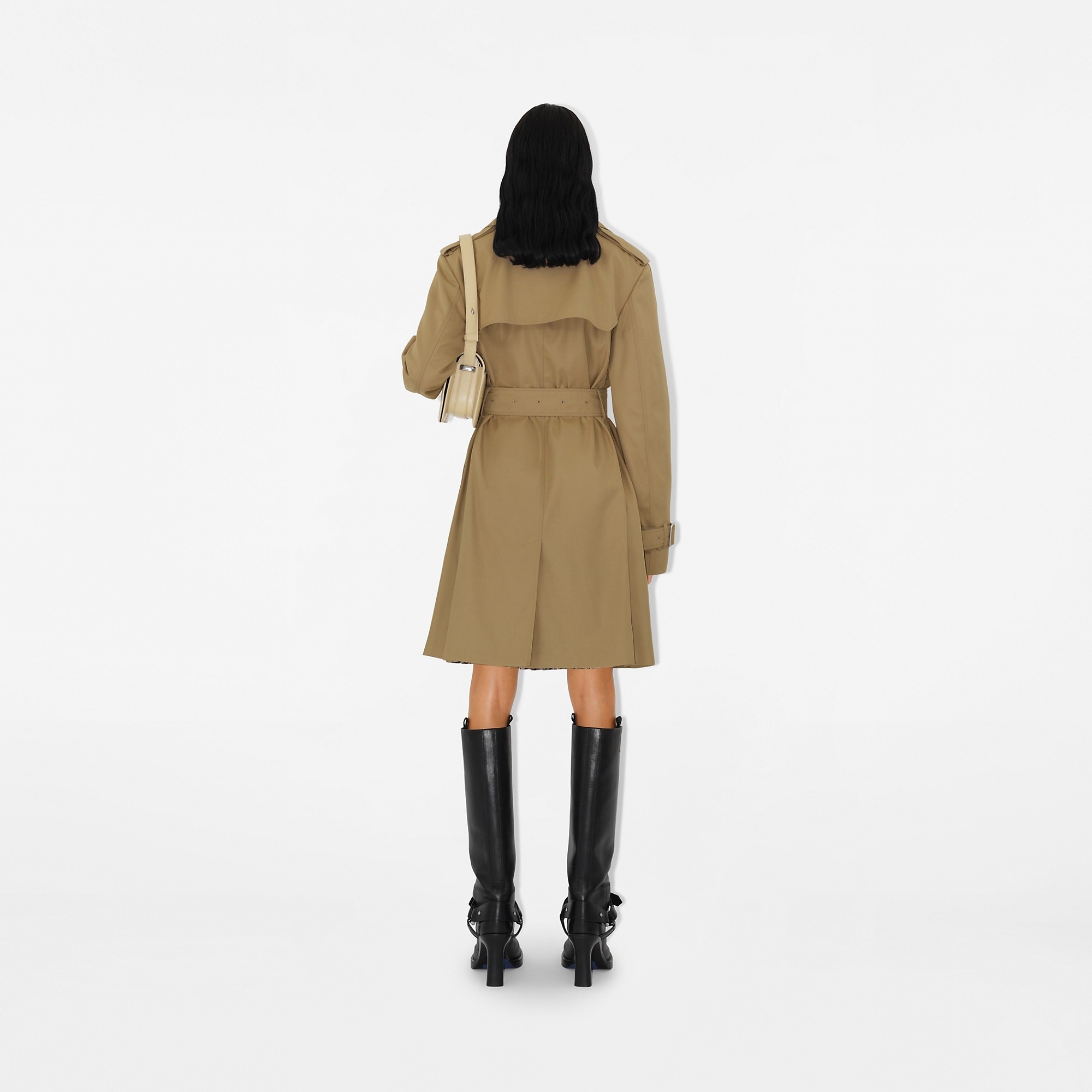 Mid-length Cotton Blend Trench Coat - 4