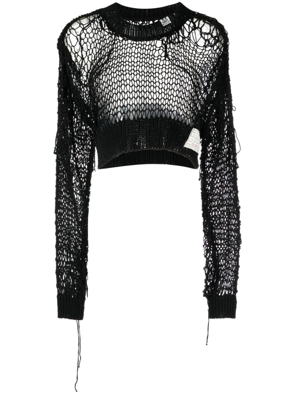 rope-knit cropped jumper - 1