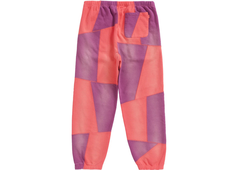 Supreme Supreme Patchwork Sweatpant (FW20) Bright Coral outlook