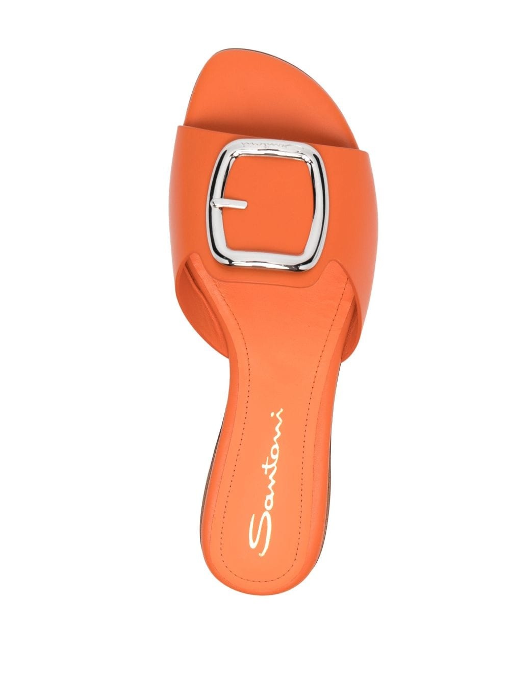 decorative-buckle leather sandals - 4