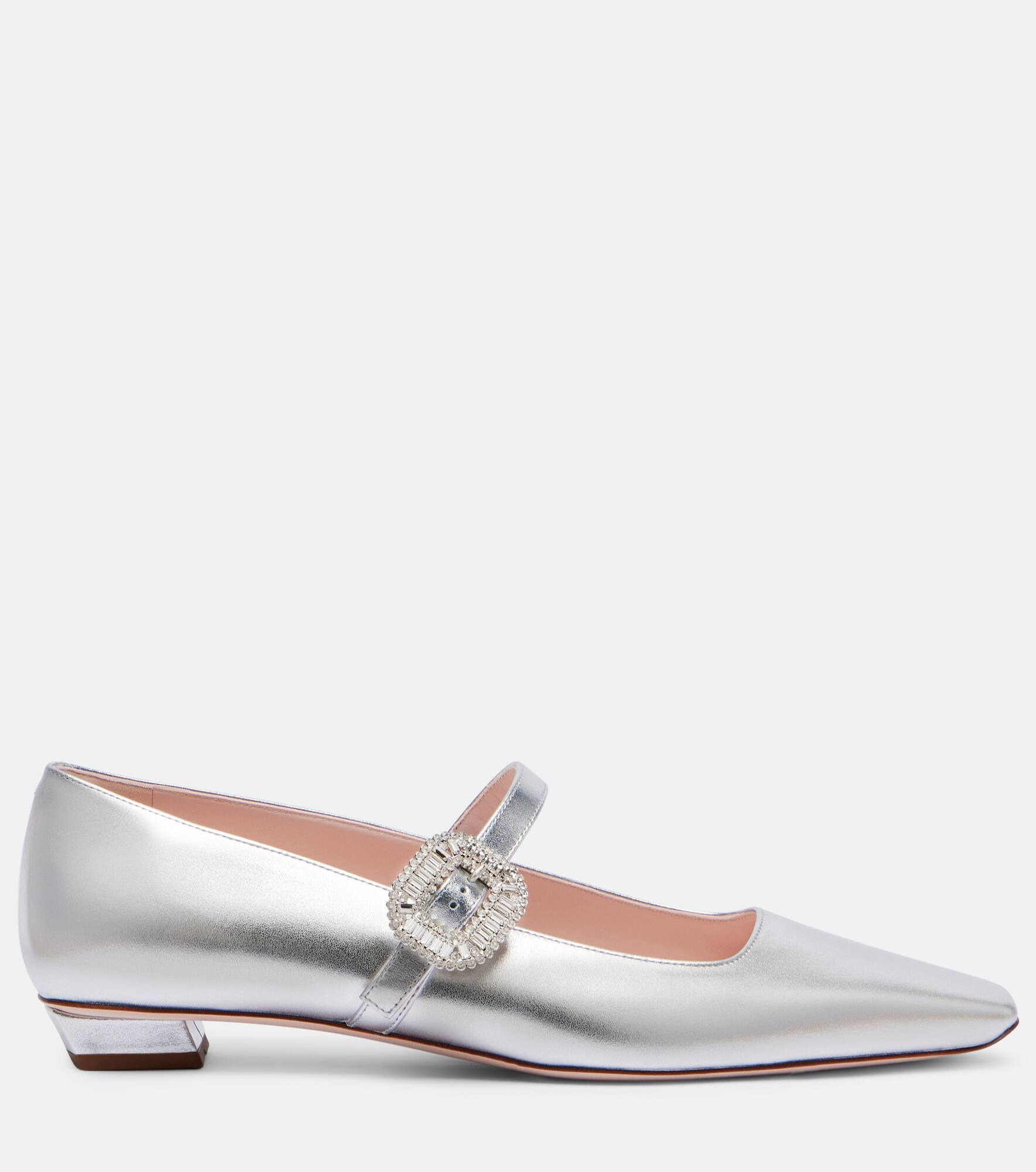 Belle Vivier 25 metallic leather ballet flats - 4