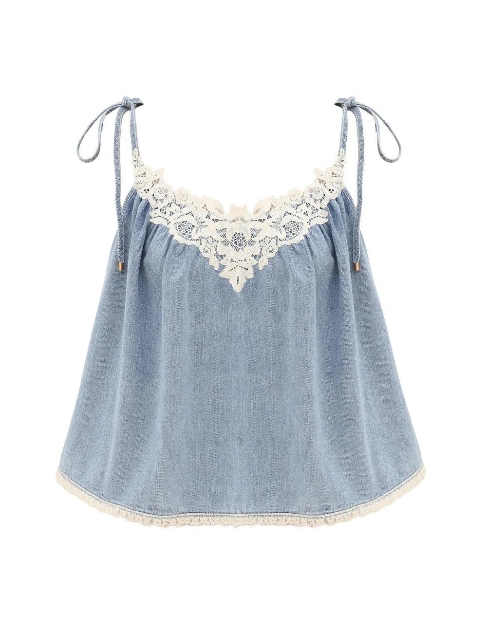 FAIRLIGHT DENIM LACE CAMI - 1