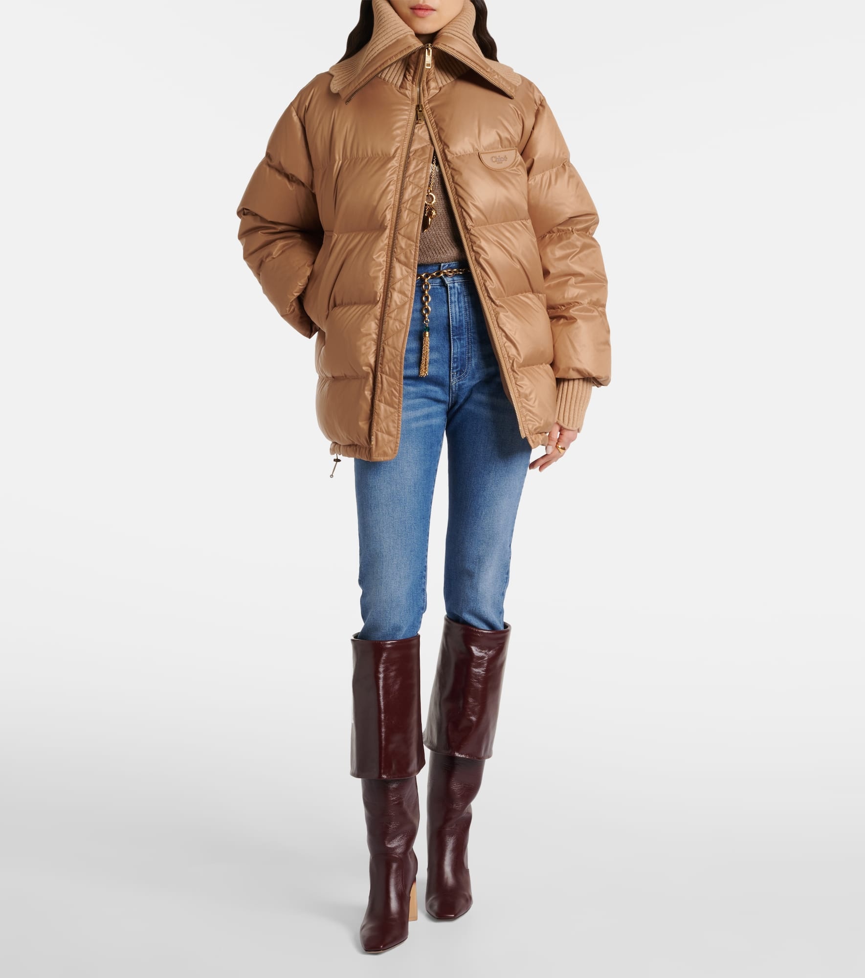 Oversized quilted down jacket - 2