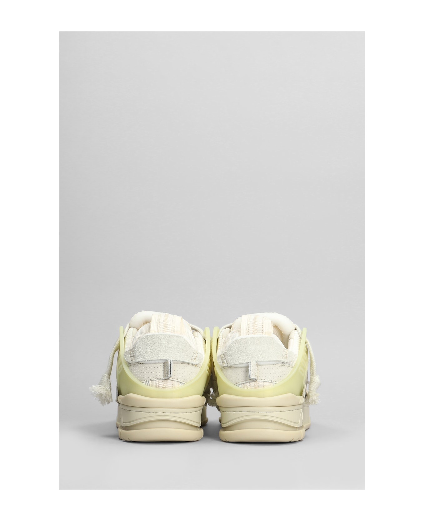 Area Patchwork Sneakers In Beige Suede And Leather - 4