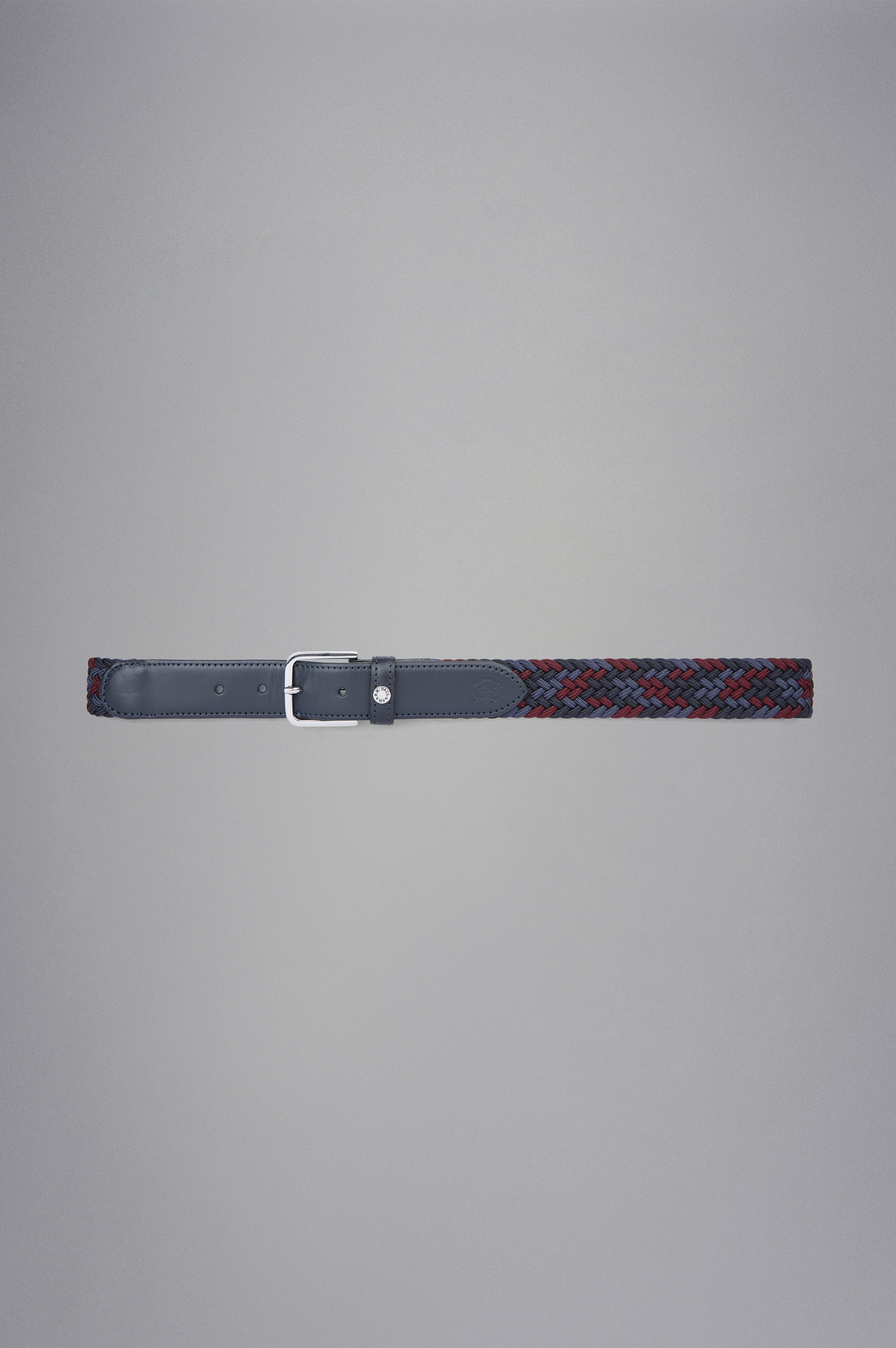 LEATHER TRIMMED WOVEN ELASTIC BELT - 3