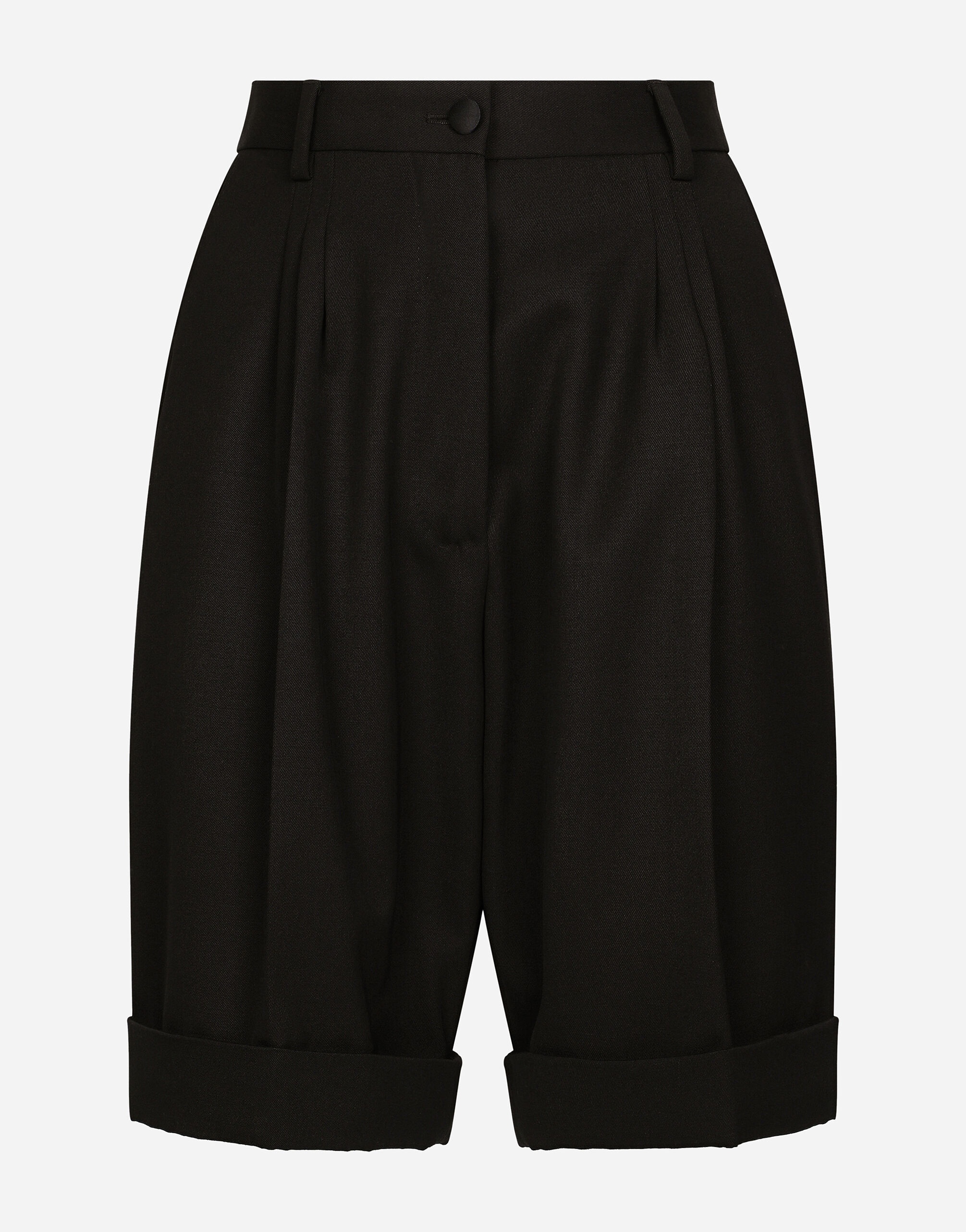 Wool gabardine shorts - 1