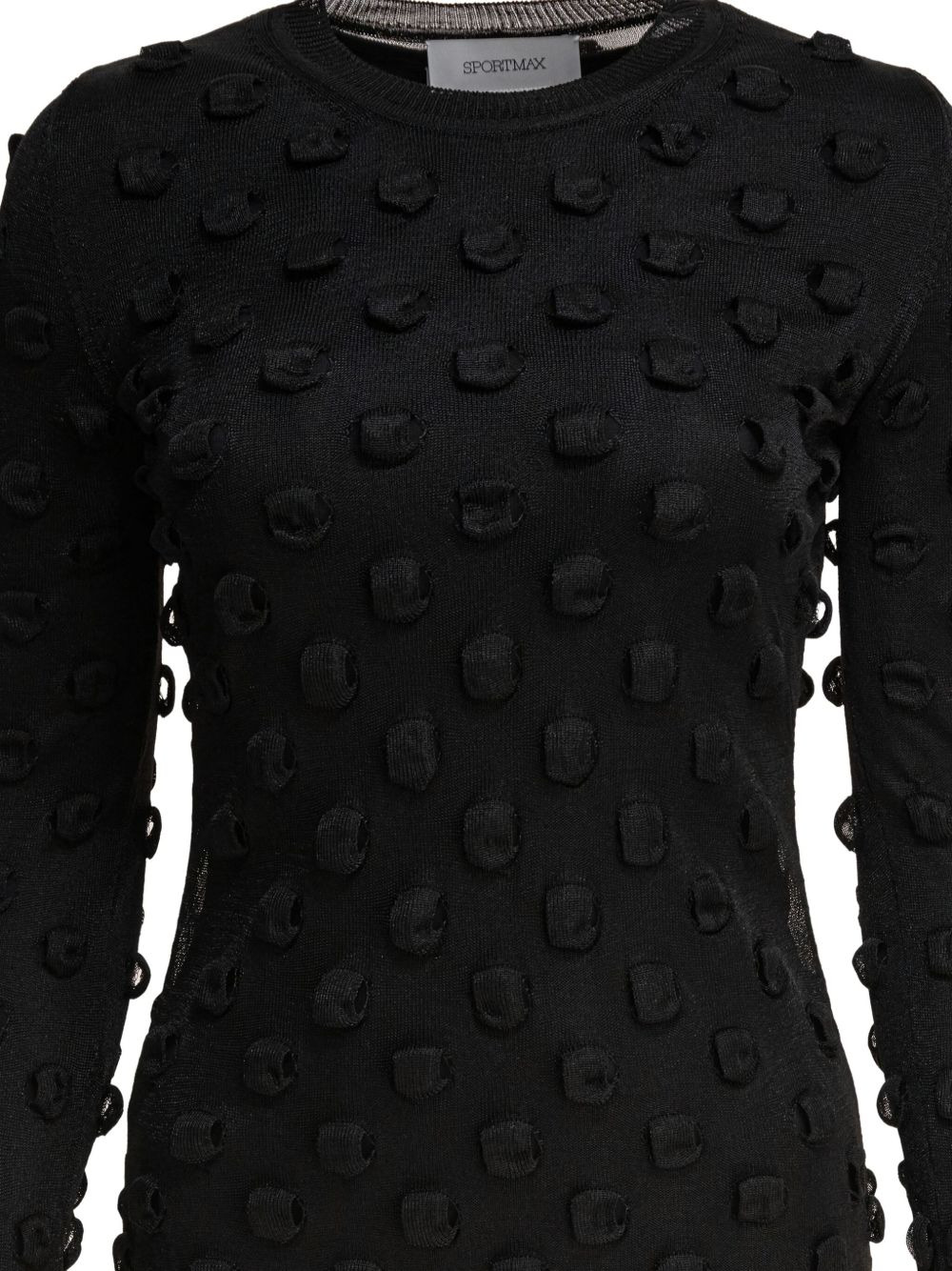 textured-knit open-back dress - 4