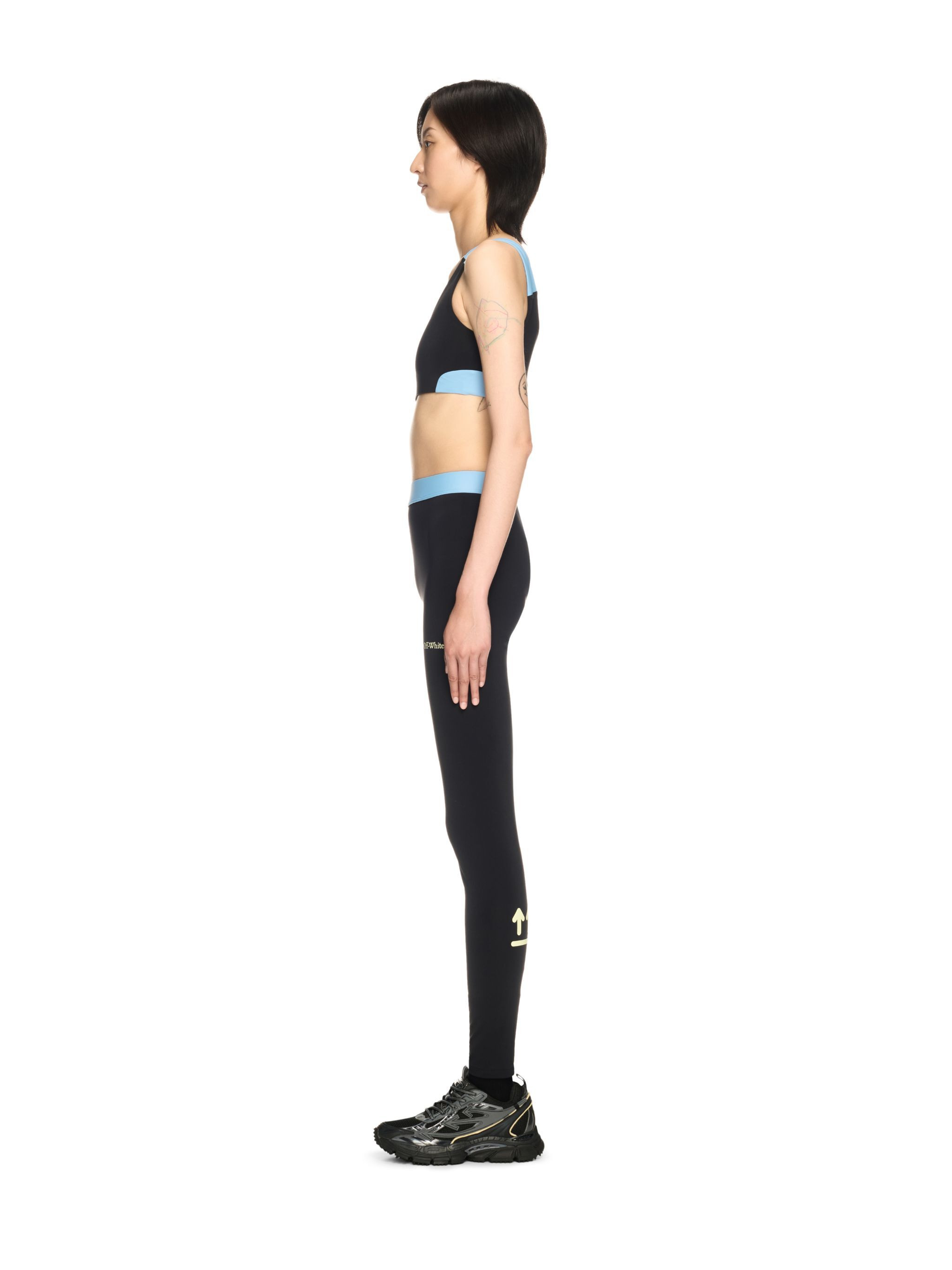 Black Color-block Leggings - 3