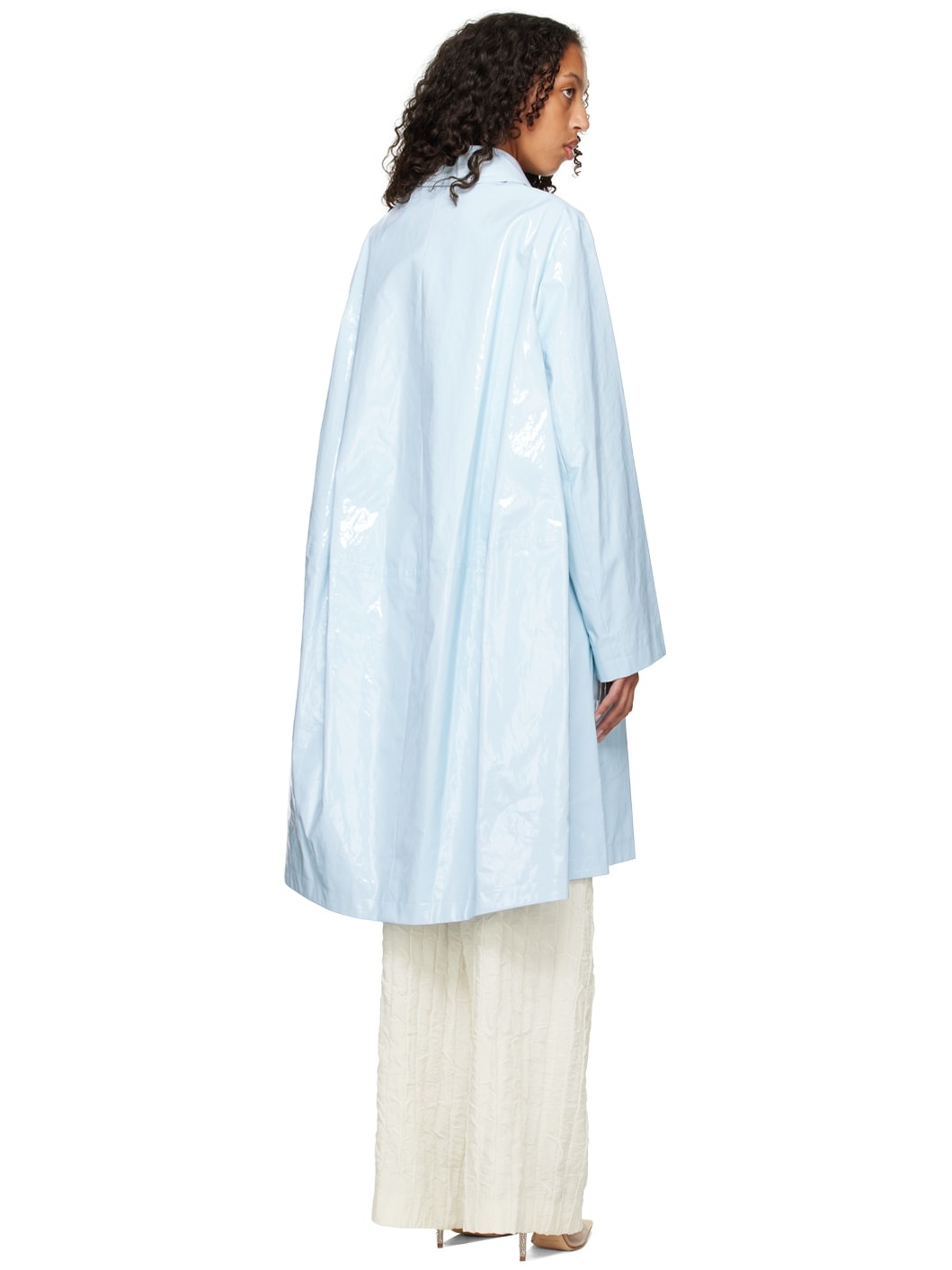 Blue Cocoon Coat - 3