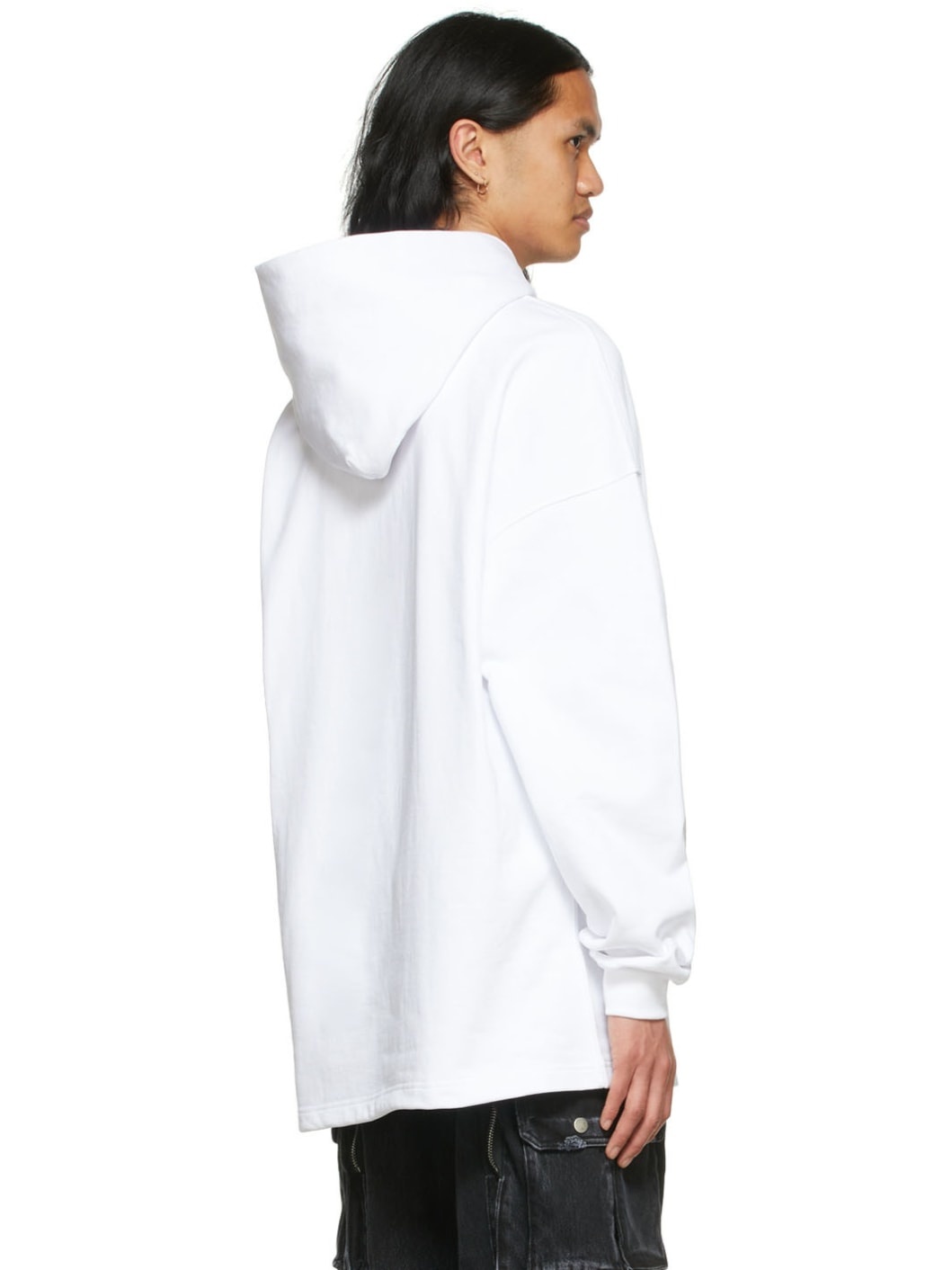 White Cotton Hoodie - 3