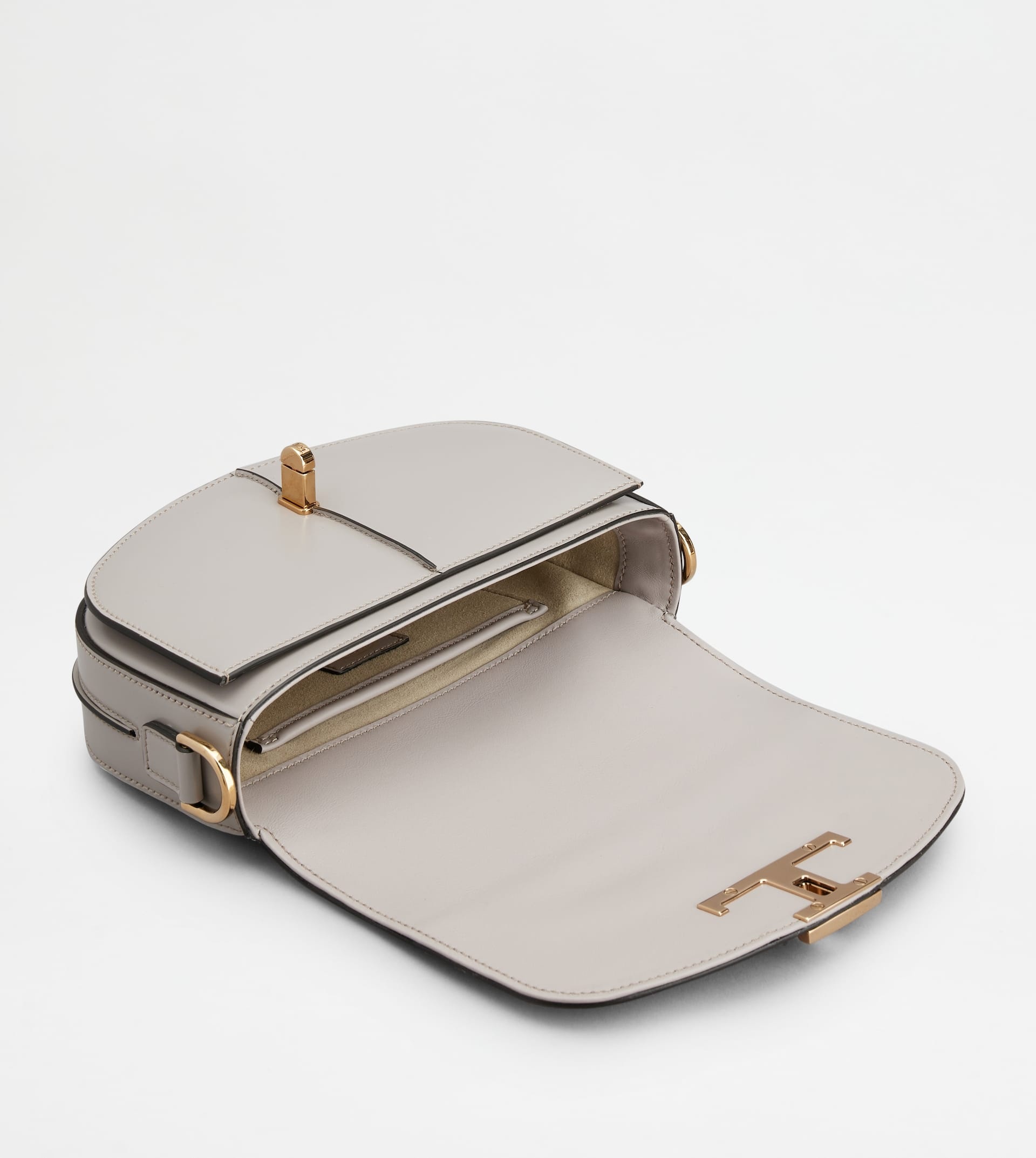 T TIMELESS SHOULDER BAG IN LEATHER MINI - GREY - 4