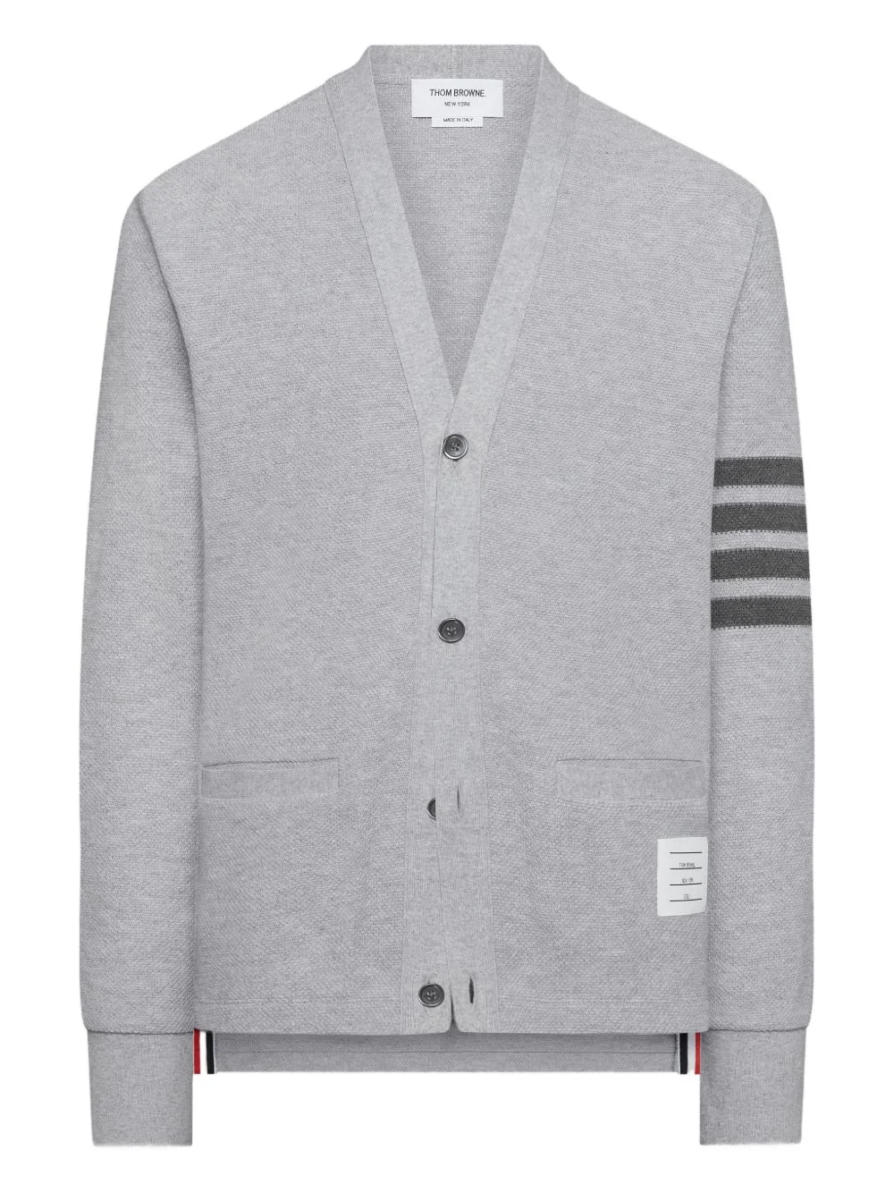 4-Bar textured-pique cardigan - 1