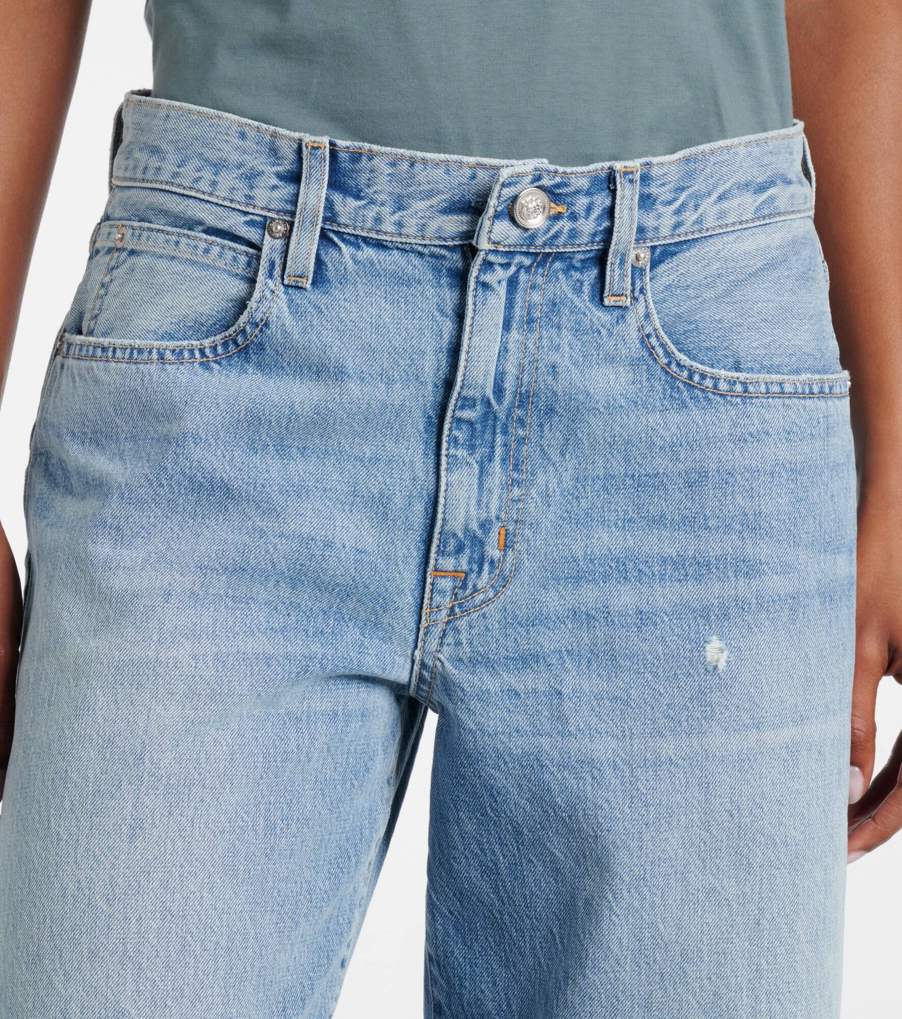 Ella mid-rise barrel-leg jeans - 4