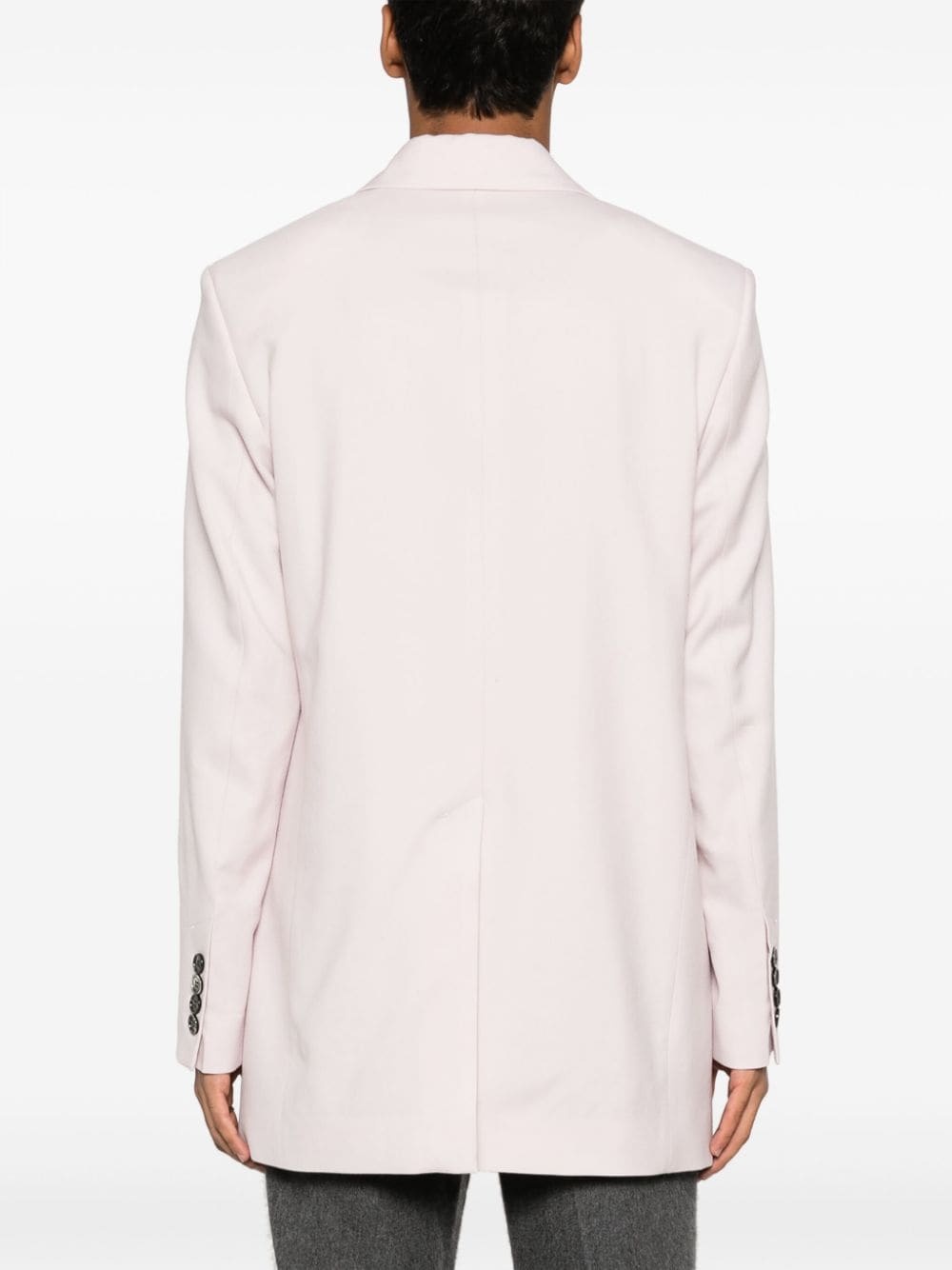 virgin wool double-breasted blazer - 8