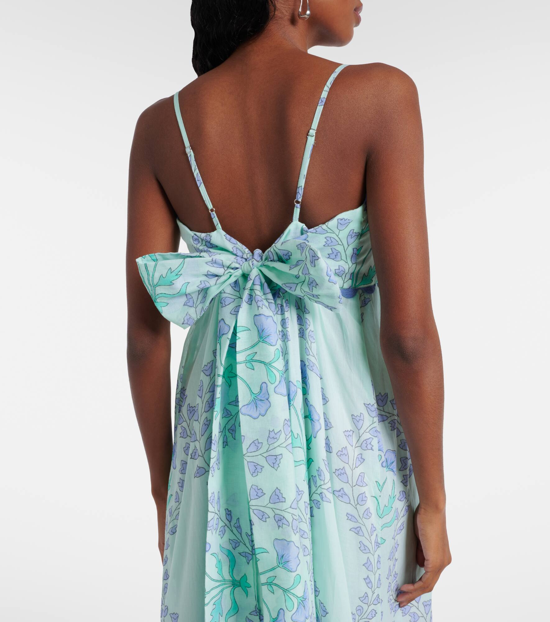 Floral cotton midi dress - 6