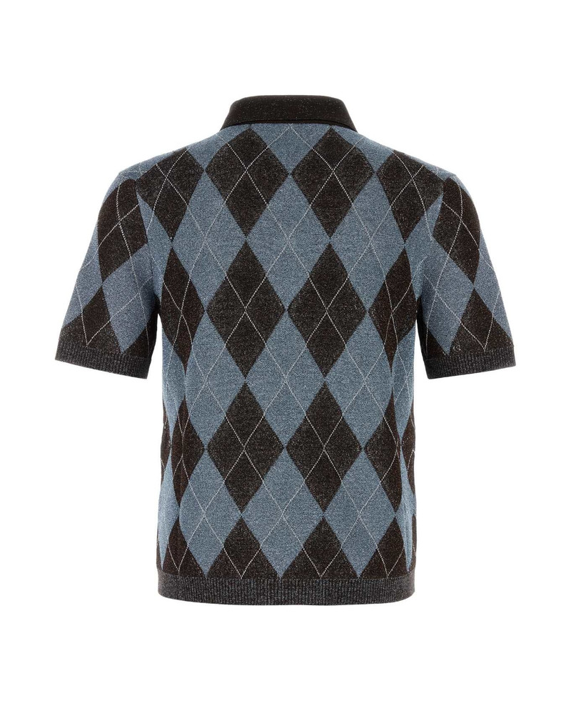 GUCCI Embroidered Wool Blend Polo Shirt outlook