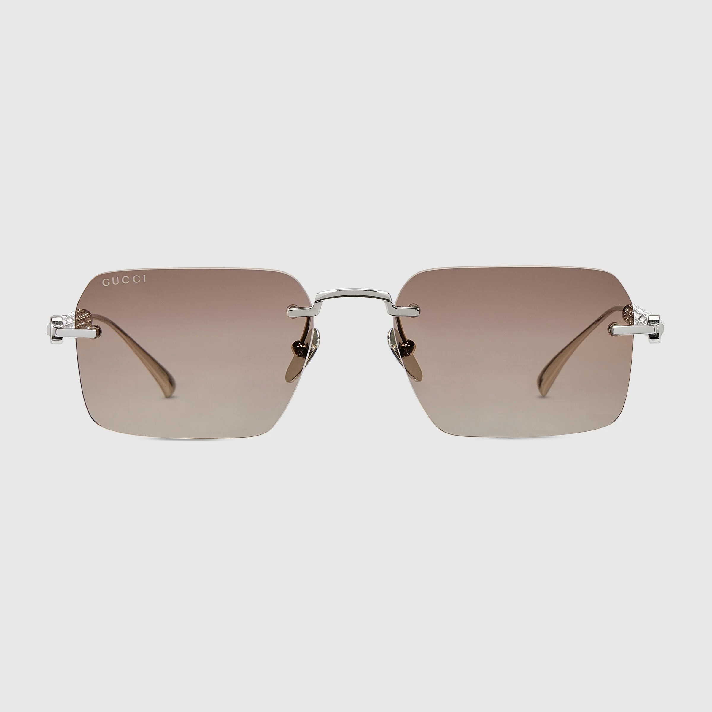 Frameless rectangular sunglasses - 1