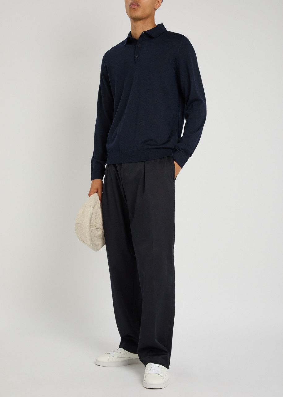 Boss Lancione Wool Polo Jumper - 4