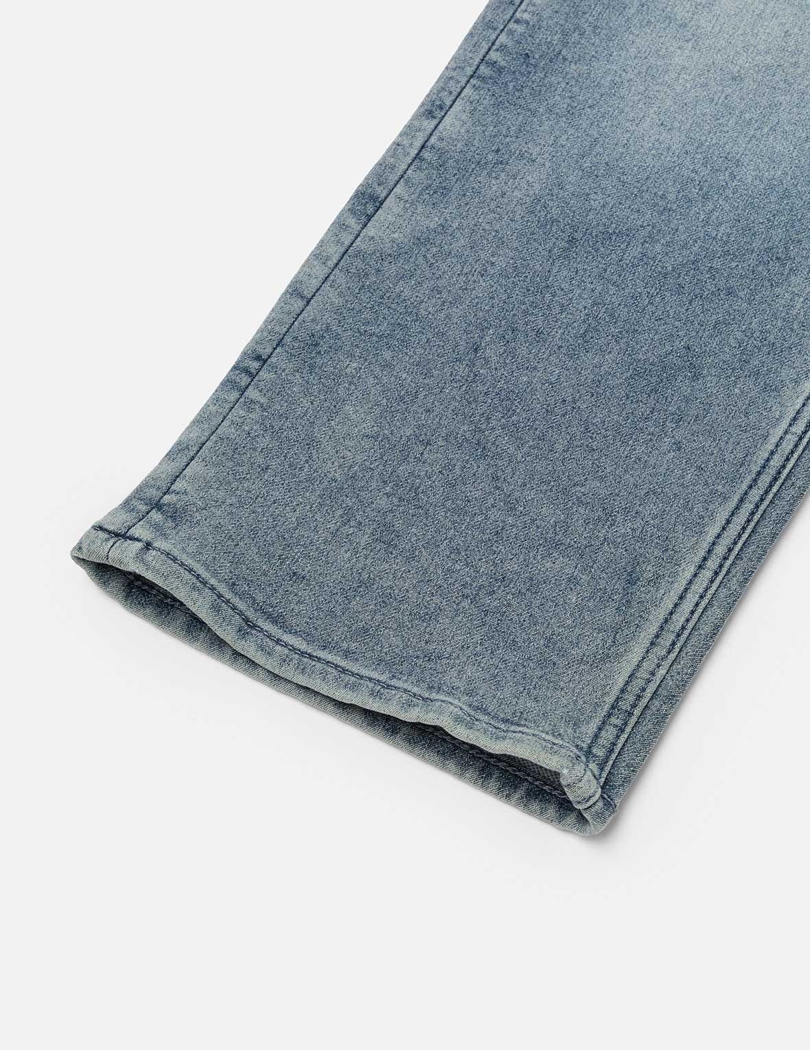 Artistic Brush Daicock Print Cropped Jeans #2027 - 11