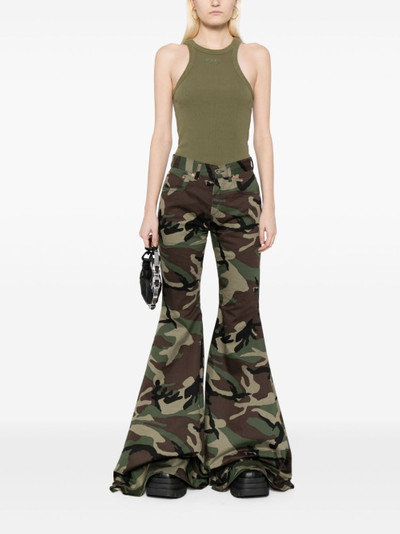 VETEMENTS camouflage-print flared trousers outlook