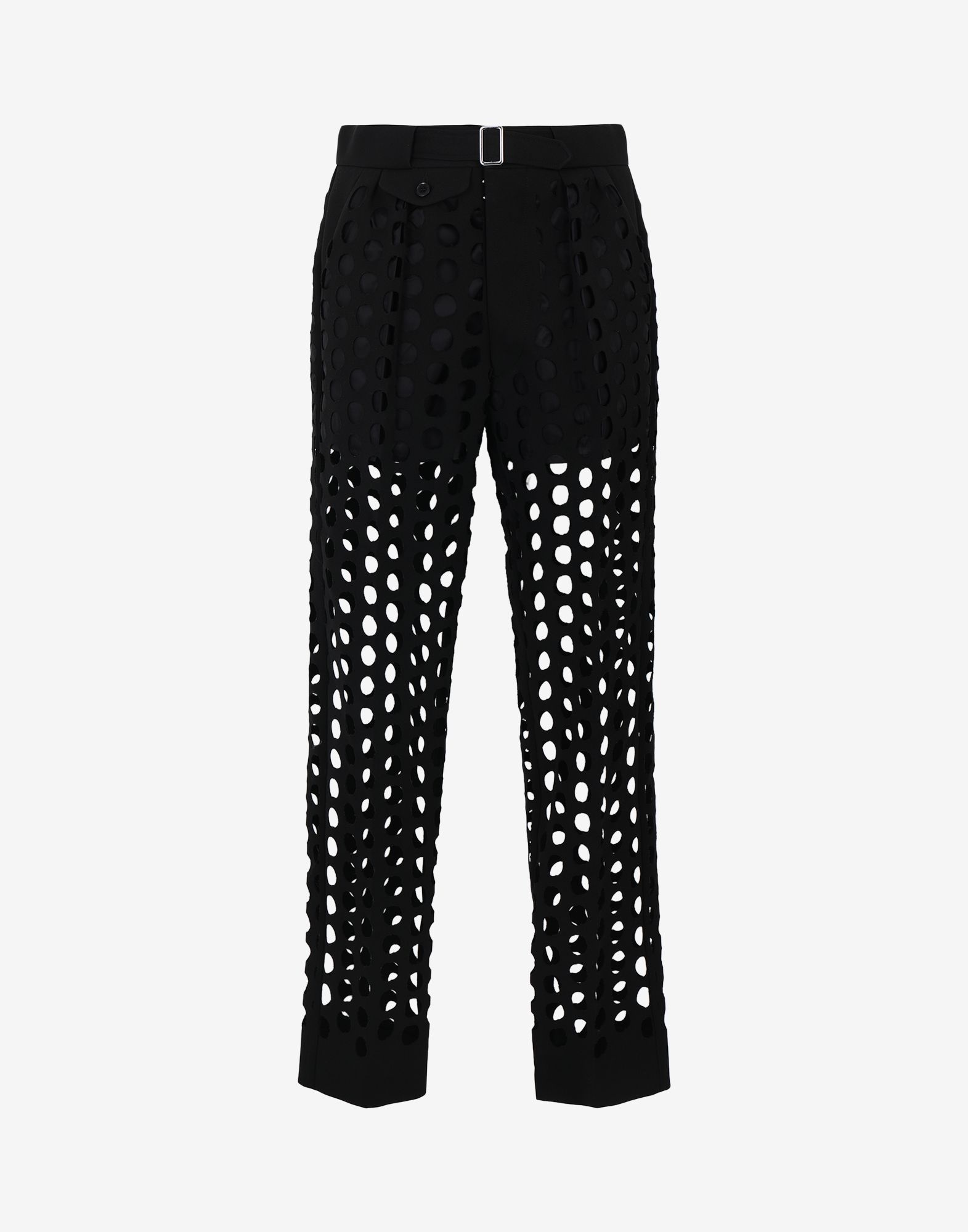 All-over punched hole trousers - 1