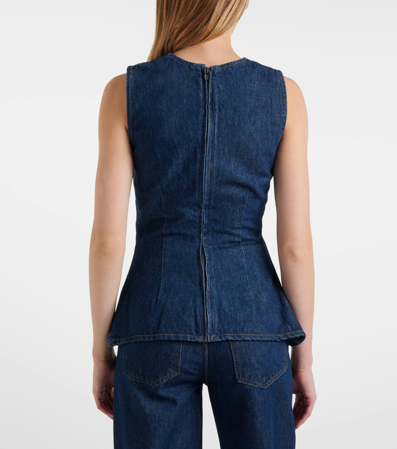 Draped denim top 6
