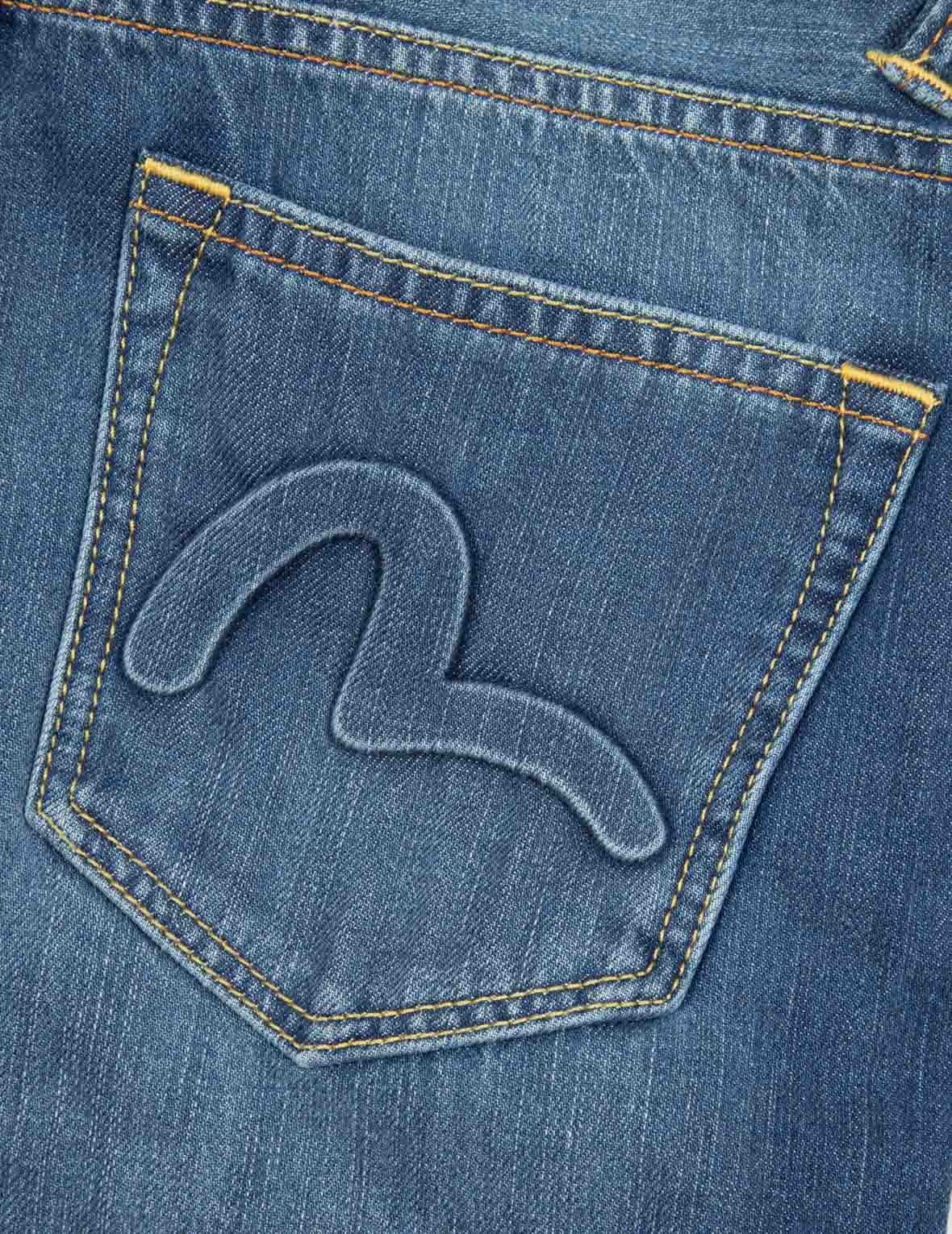SEAGUL EMBOSSED POCKETS RELAX FIT JEANS - 7