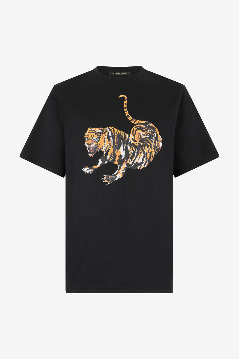 Cotton T-Shirt with Tiger 1