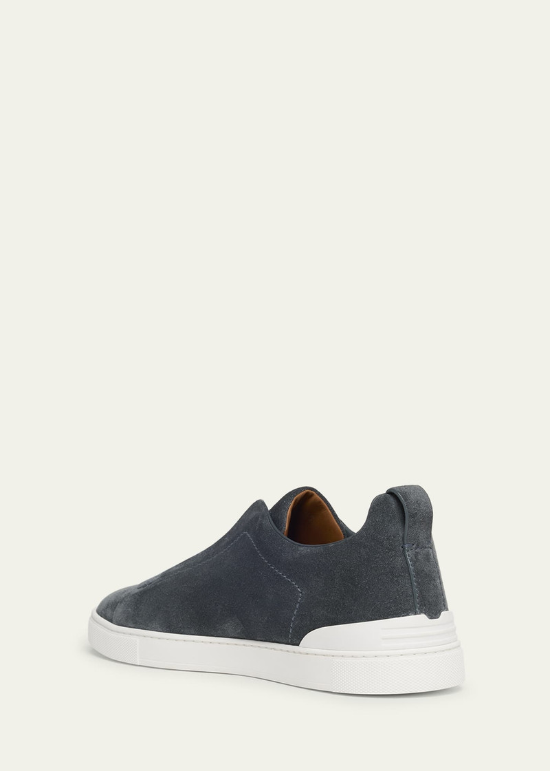 ZEGNA Men's Triple Stitch Suede Sneakers outlook