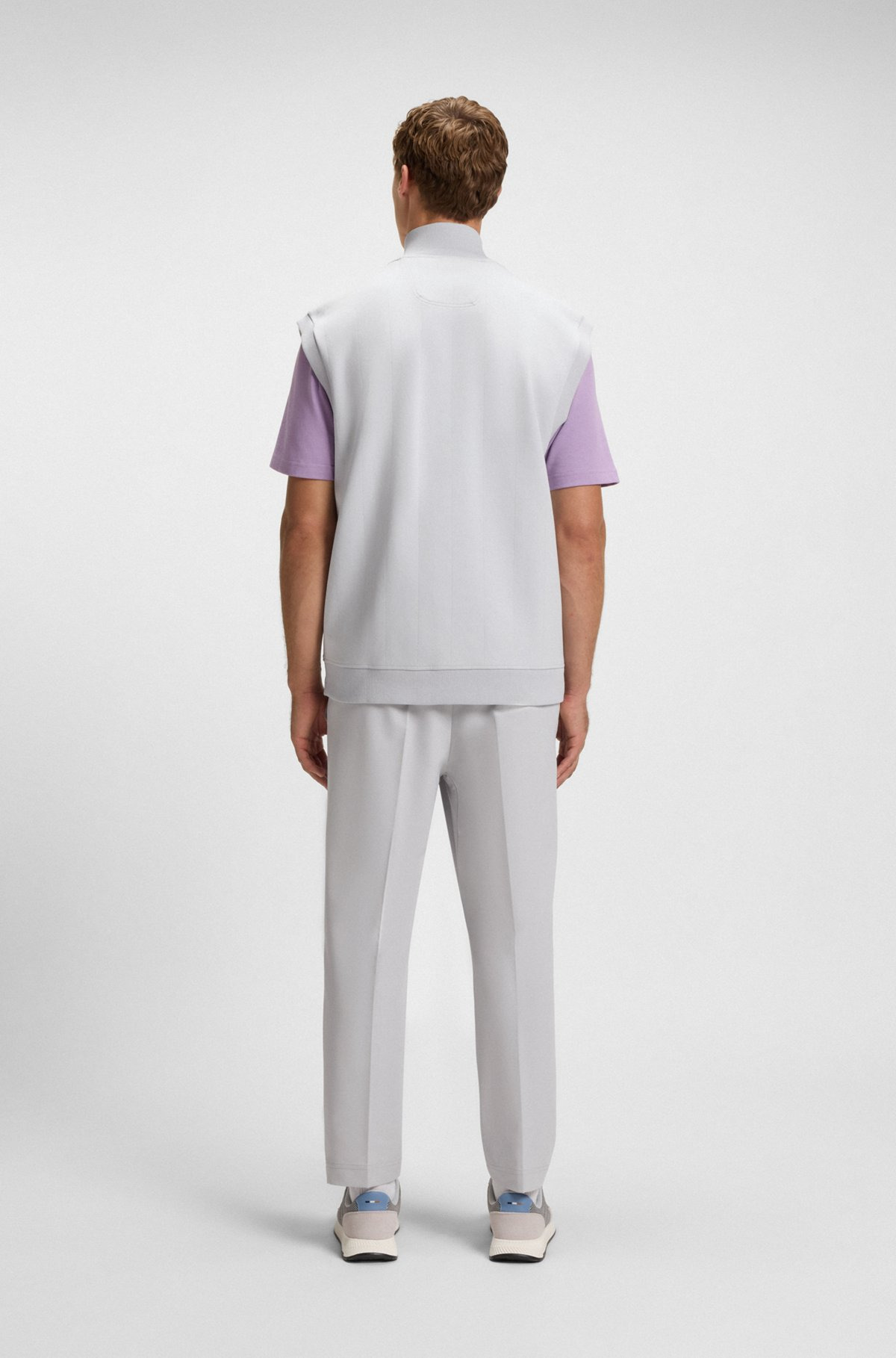 SLEEVELESS ZIP-UP SWEATSHIRT IN COTTON - 5