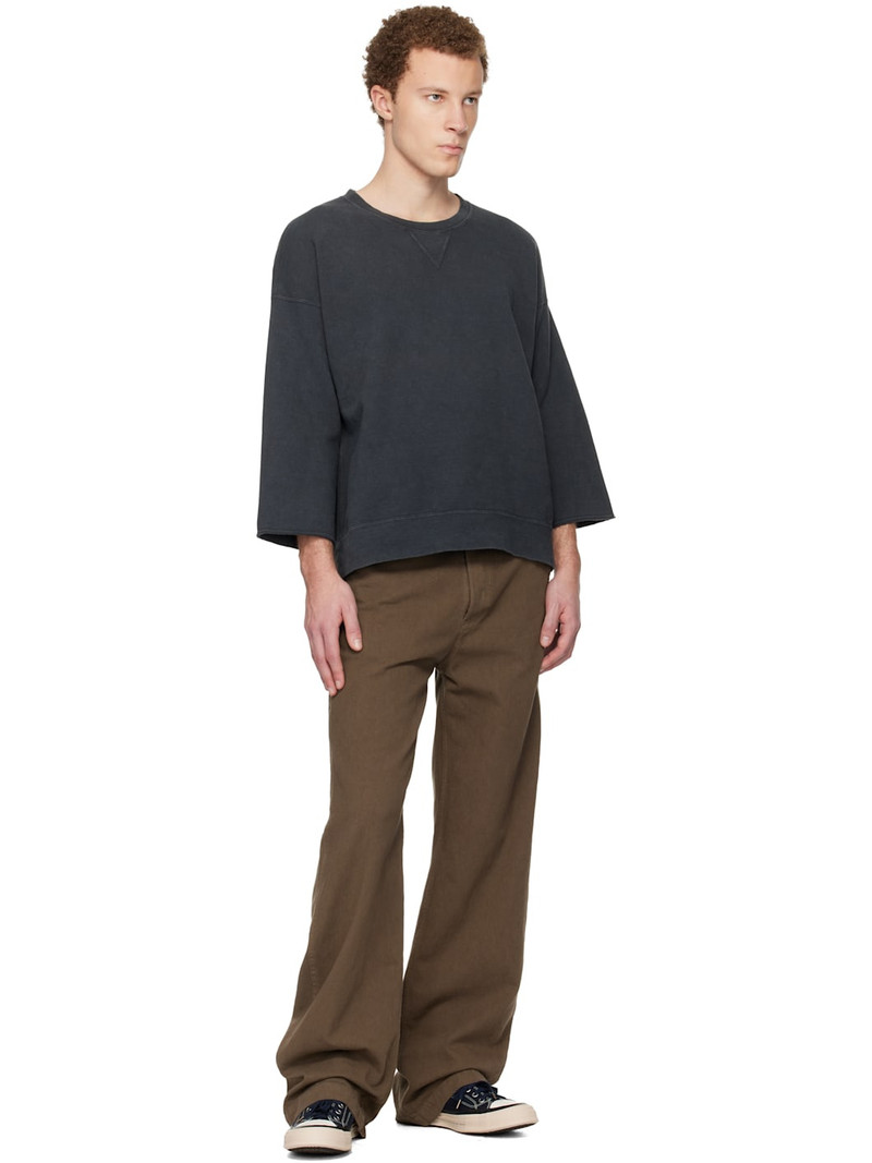 visvim Black Jumbo SB 3/4 DMGD Sweatshirt outlook