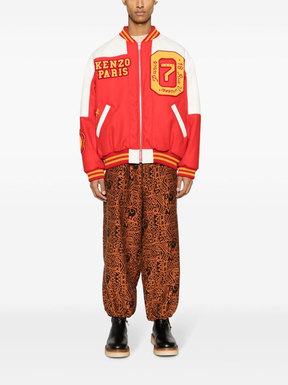 Tiger Academy logo-patch bomber jacket - 2