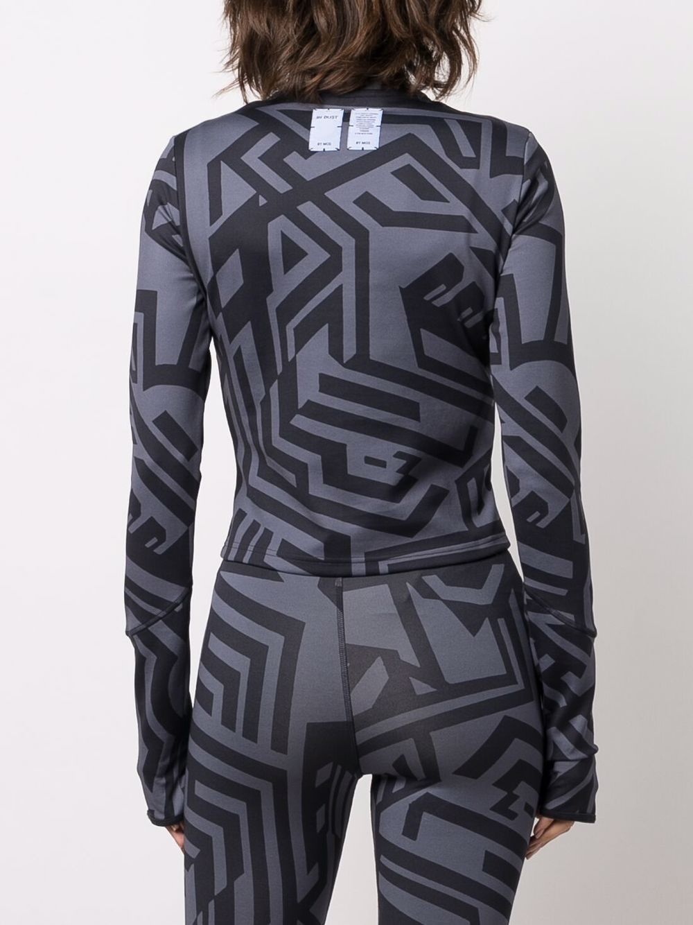 geometric-print top - 4