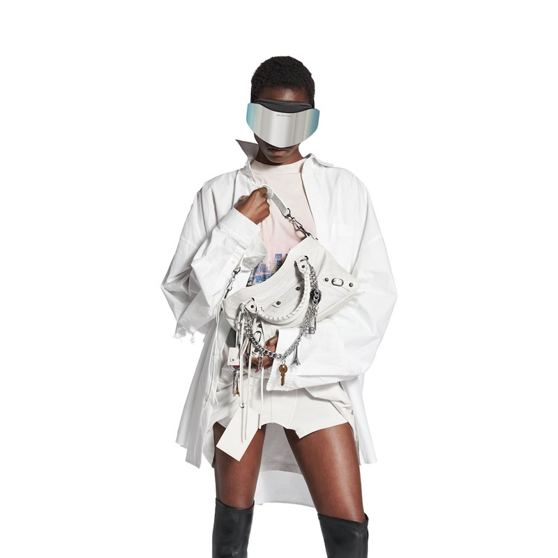 BALENCIAGA Women's Le City First Bag in White outlook