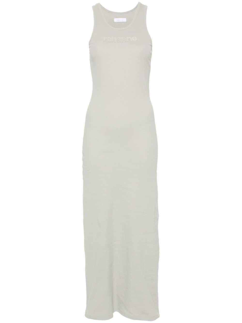 logo-patch maxi dress - 1