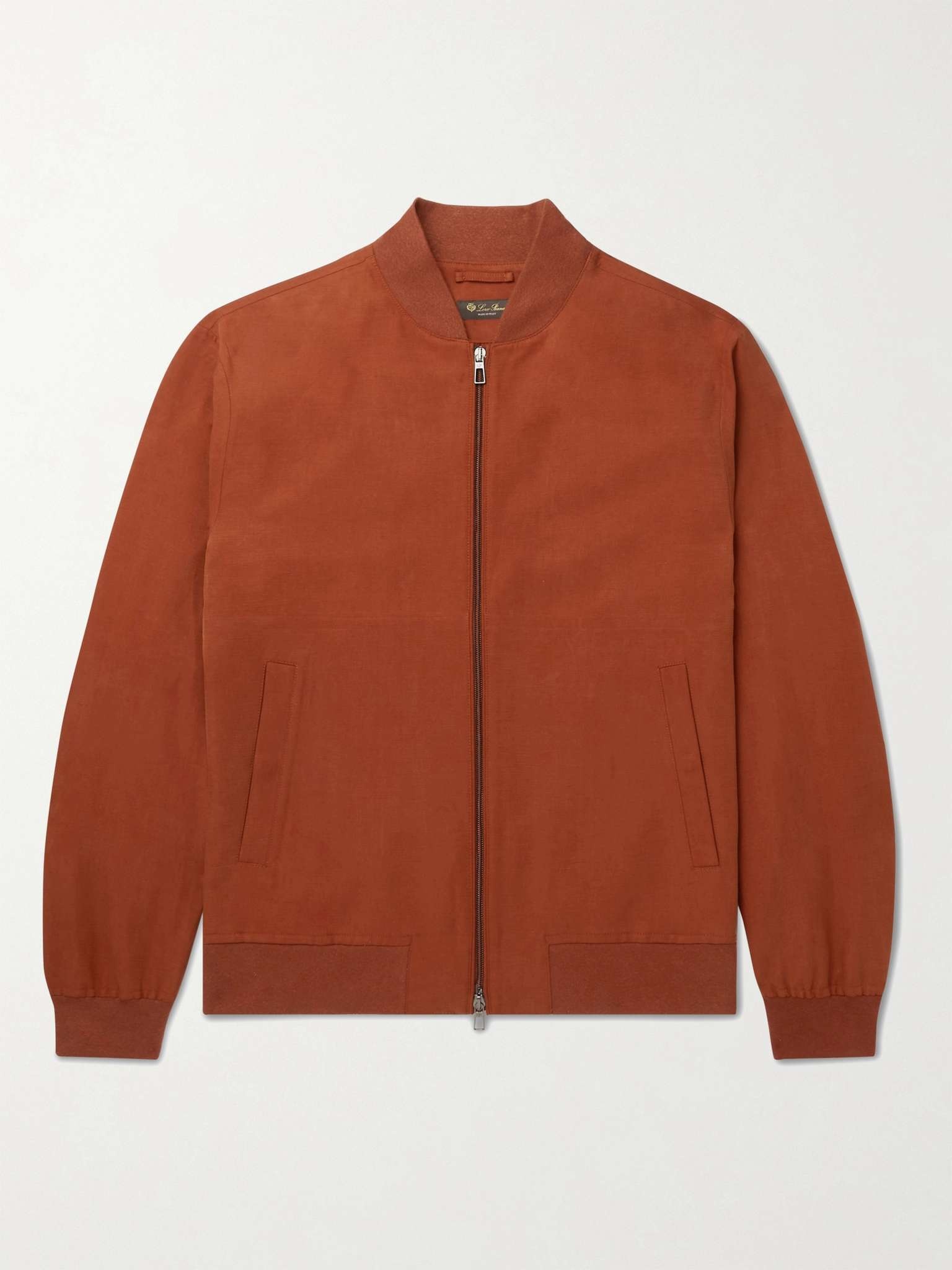 Ivy Linen and Silk-Blend Bomber Jacket - 1