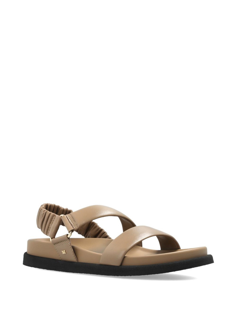 Max Mara leather slingback sandals outlook