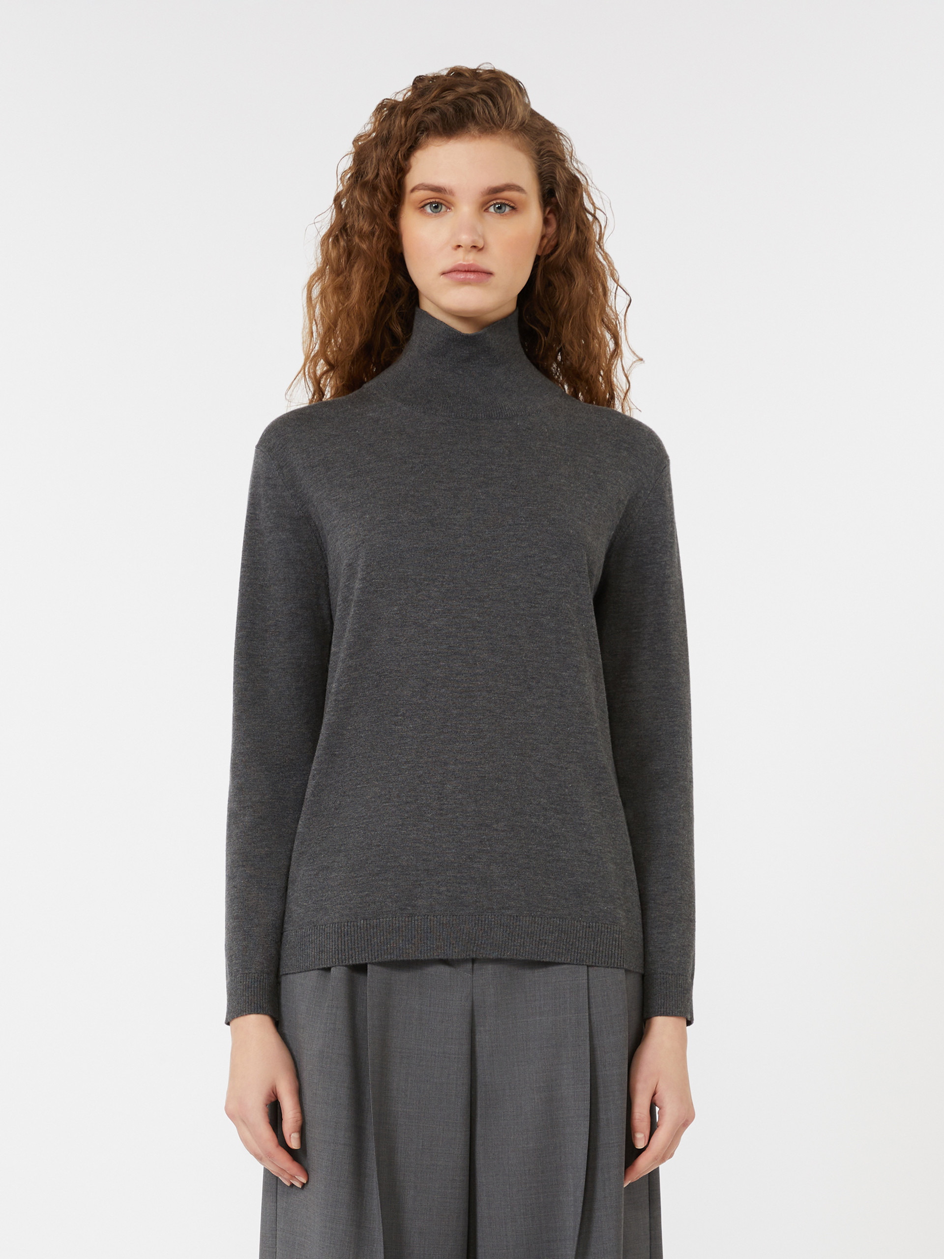 KIKU Wool and silk knit turtleneck - 3