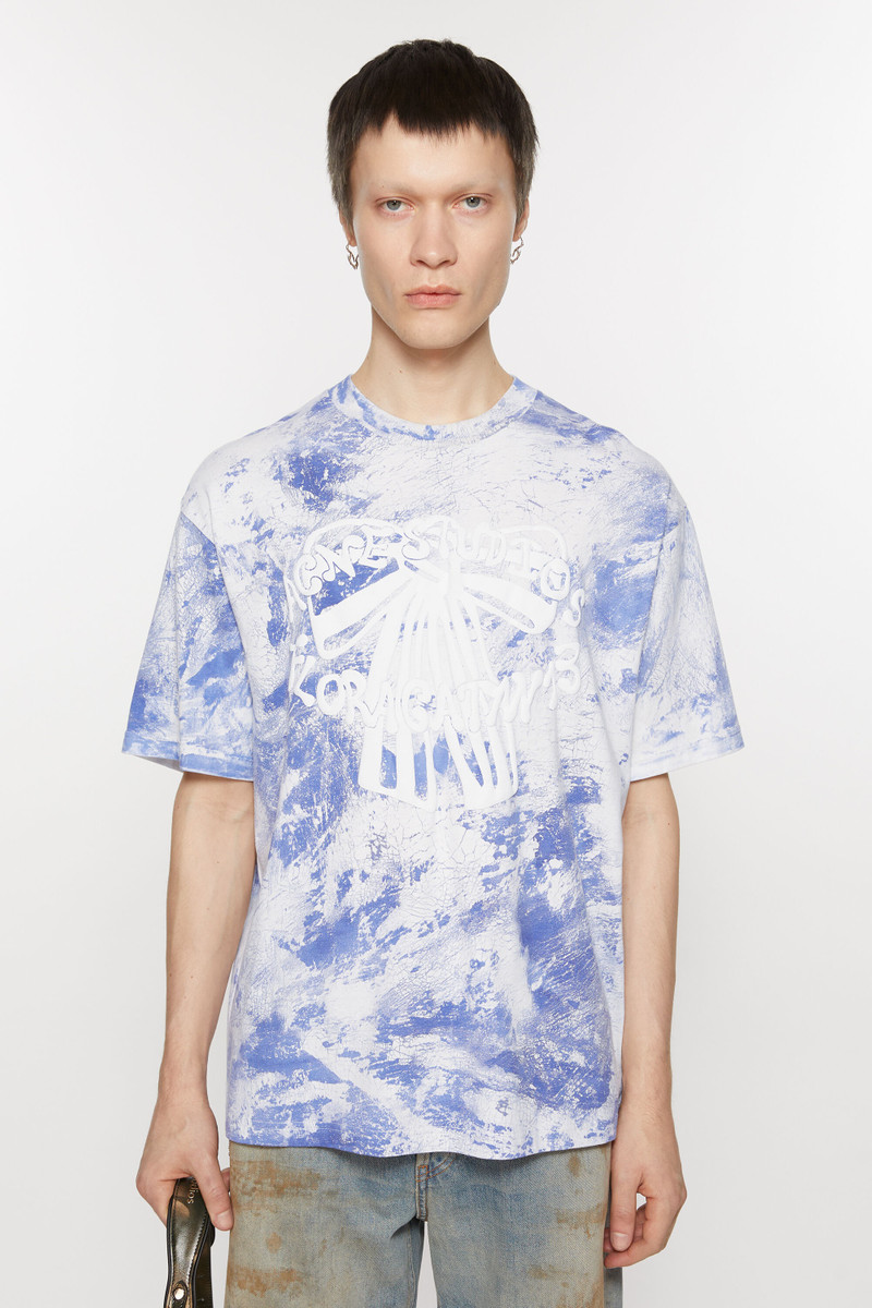 Acne Studios T-shirt plaster print - Faded blue outlook