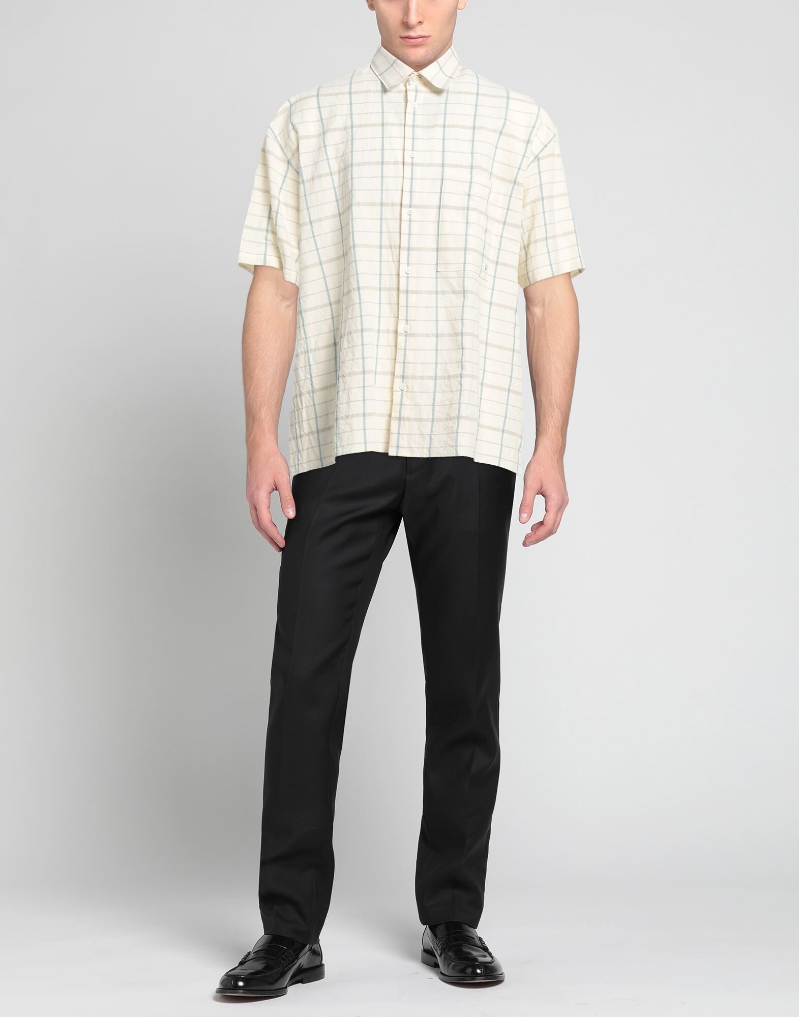 Cream Men's Checked Shirt - 2