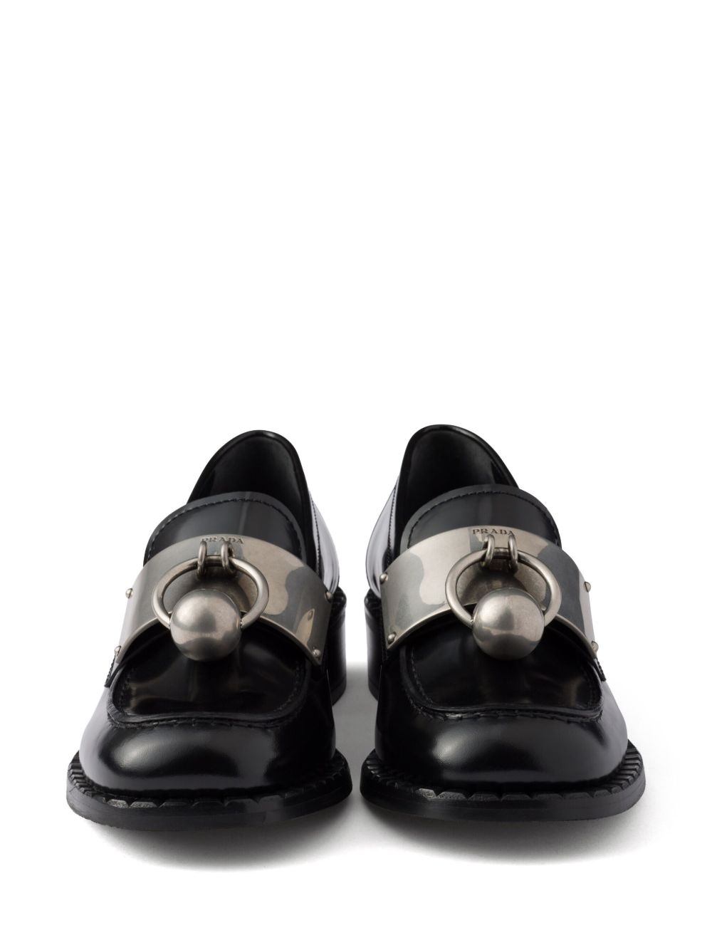 brushed leather loafers - 5