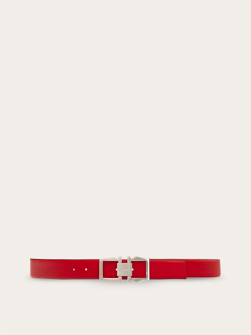 Adjustable belt with Gancini buckle 1