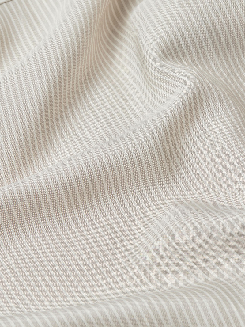 WHITE AND BEIGE STRIPED SILK SHIRT 3