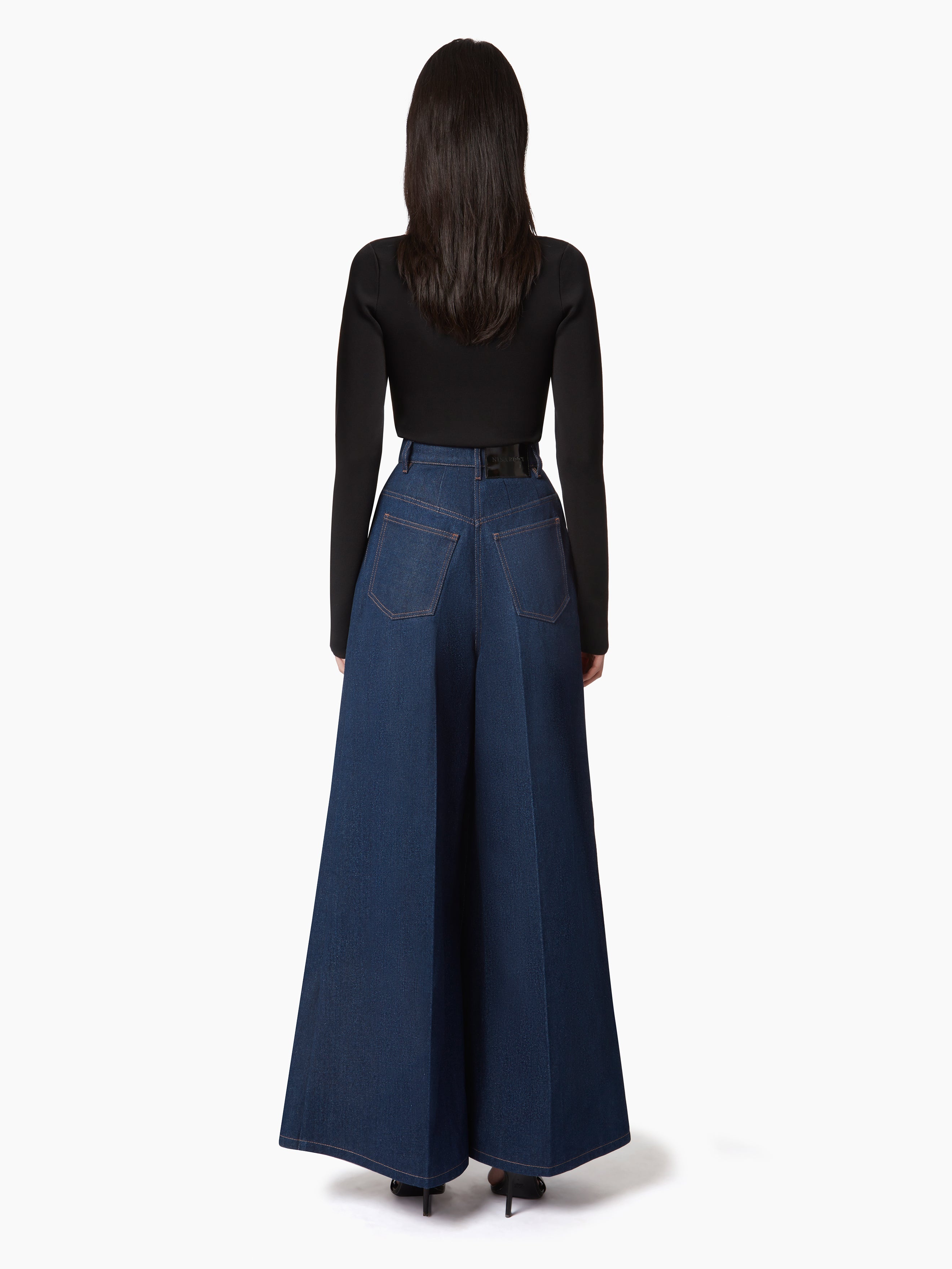 FLARED DENIM PANTS - 3