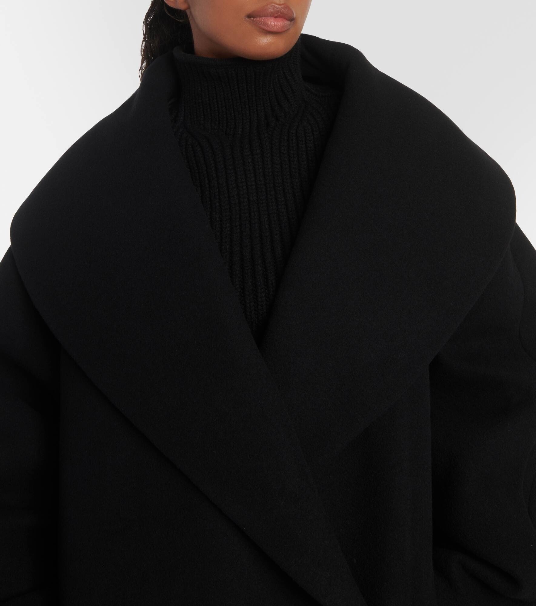 Cocoon wrap virgin wool coat - 4
