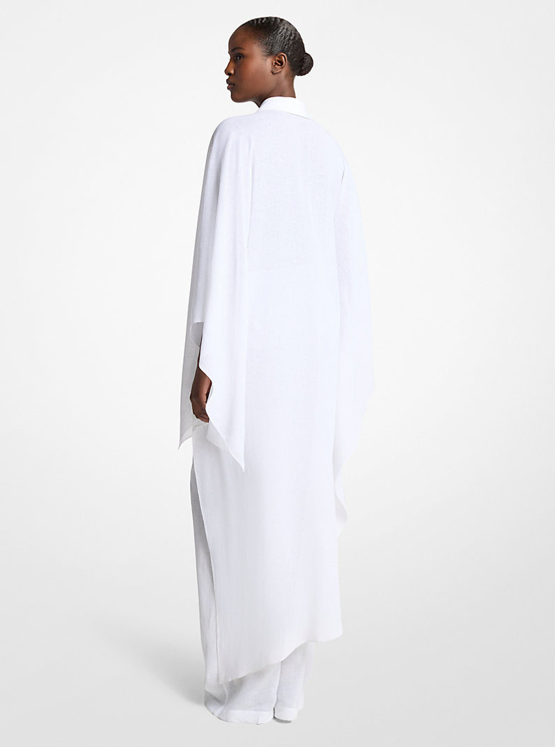 MICHAEL KORS COLLECTION Linen Gauze Asymmetric Caftan outlook