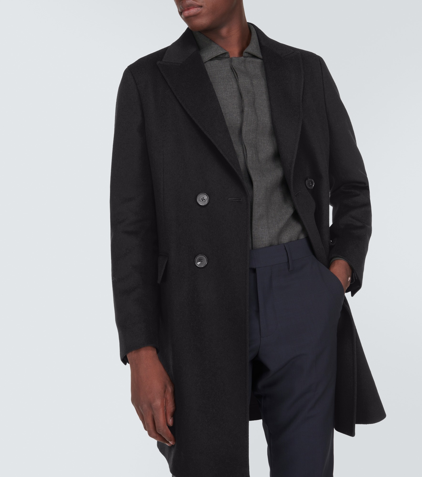 Wool and cashmere-blend coat - 5