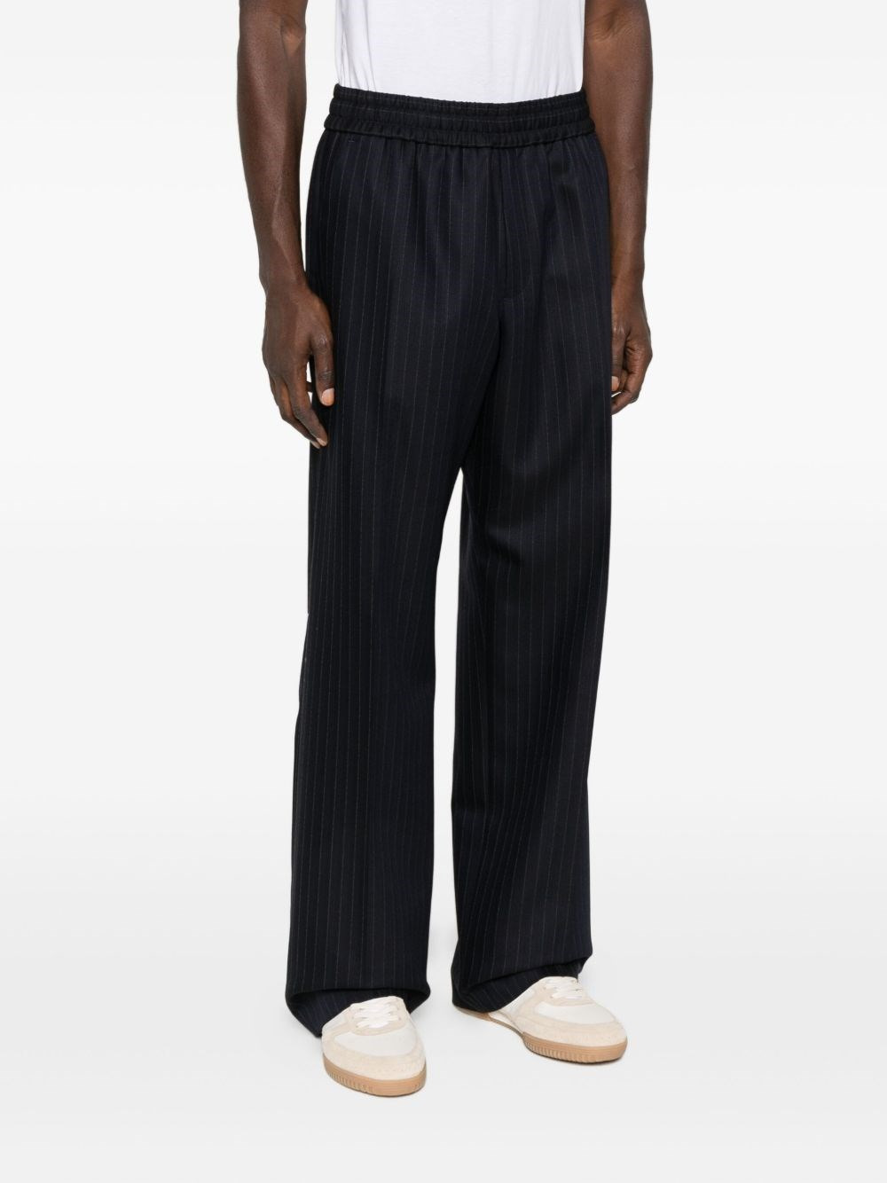 Wool wide-leg trousers - 4