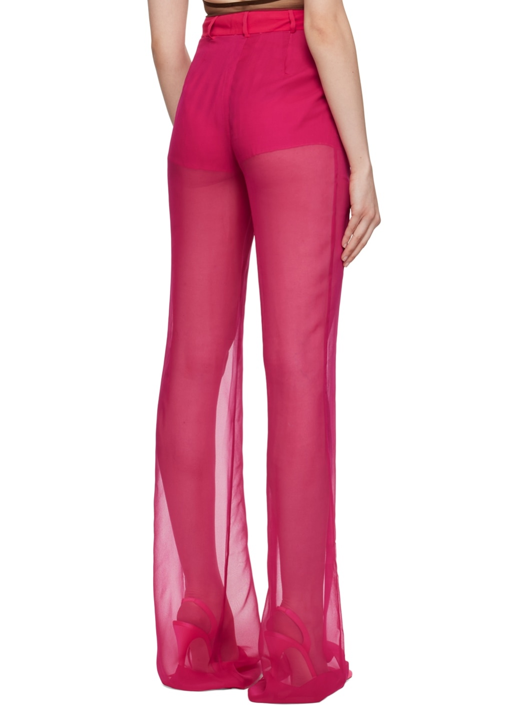 Pink Sheer Trousers - 3