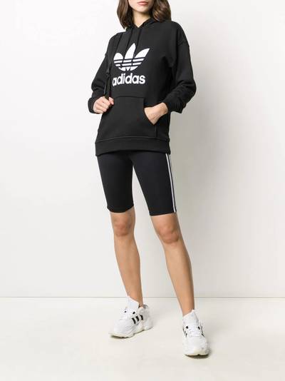 adidas Trefoil logo print hoodie outlook